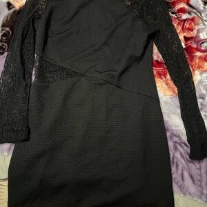 Guess Black Long Sleeve Dress